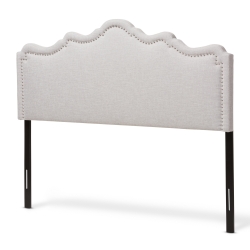 Baxton Studio Nadeen Modern and Contemporary Greyish Beige Fabric King Size Headboard